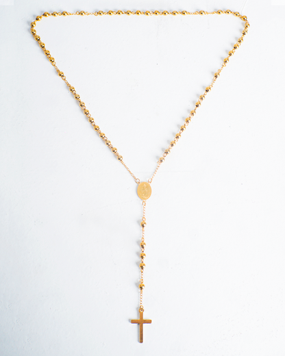 Camándula Mediana en Oro Laminado 18K