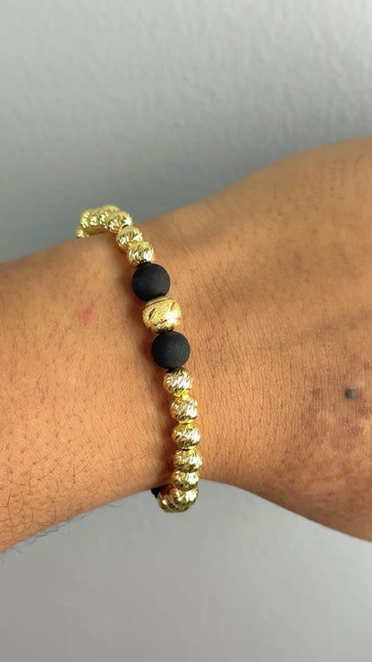 Pulsera Diamantada de Balines en Oro Laminado 18K