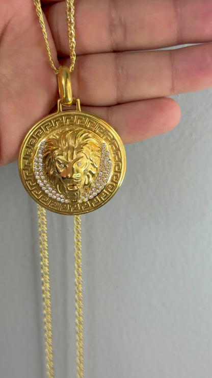 Dije León en Oro Laminado 18K